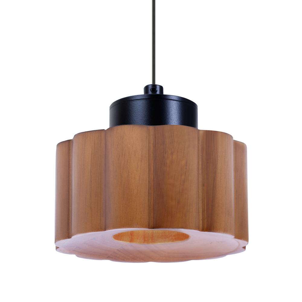 Besa Kao Pendant, Medium Shade, Black Finish, 1x3W LED