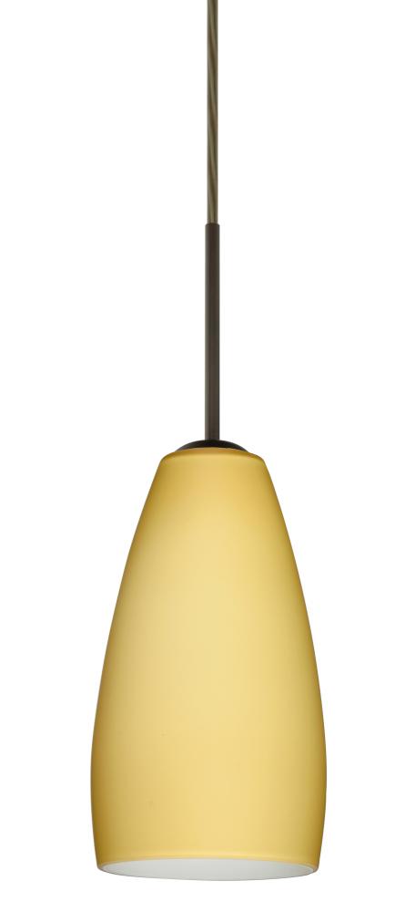 Besa Chrissy Pendant For Multiport Canopy Bronze Vanilla Matte 1x50W Candelabra