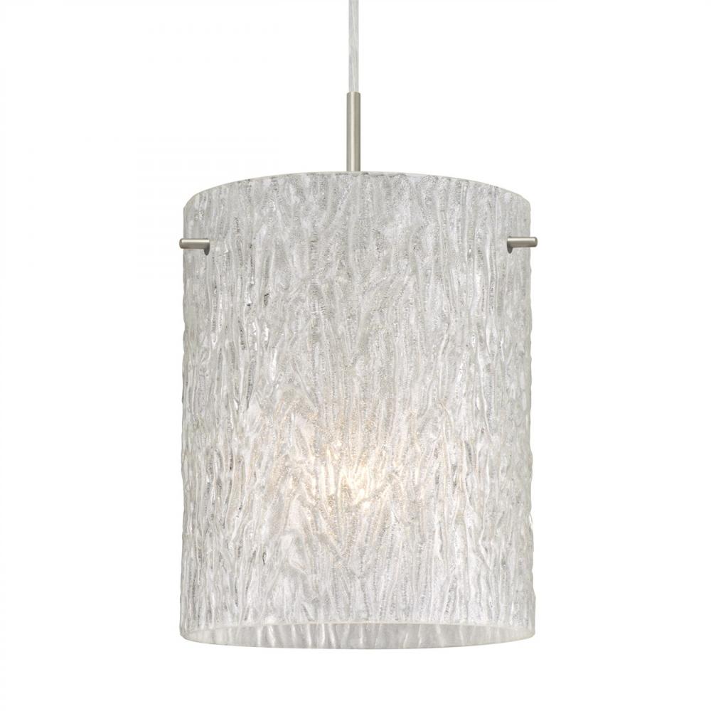 Besa Tamburo 8 Pendant, Glitter Stone, Black Finish, 1x11W LED