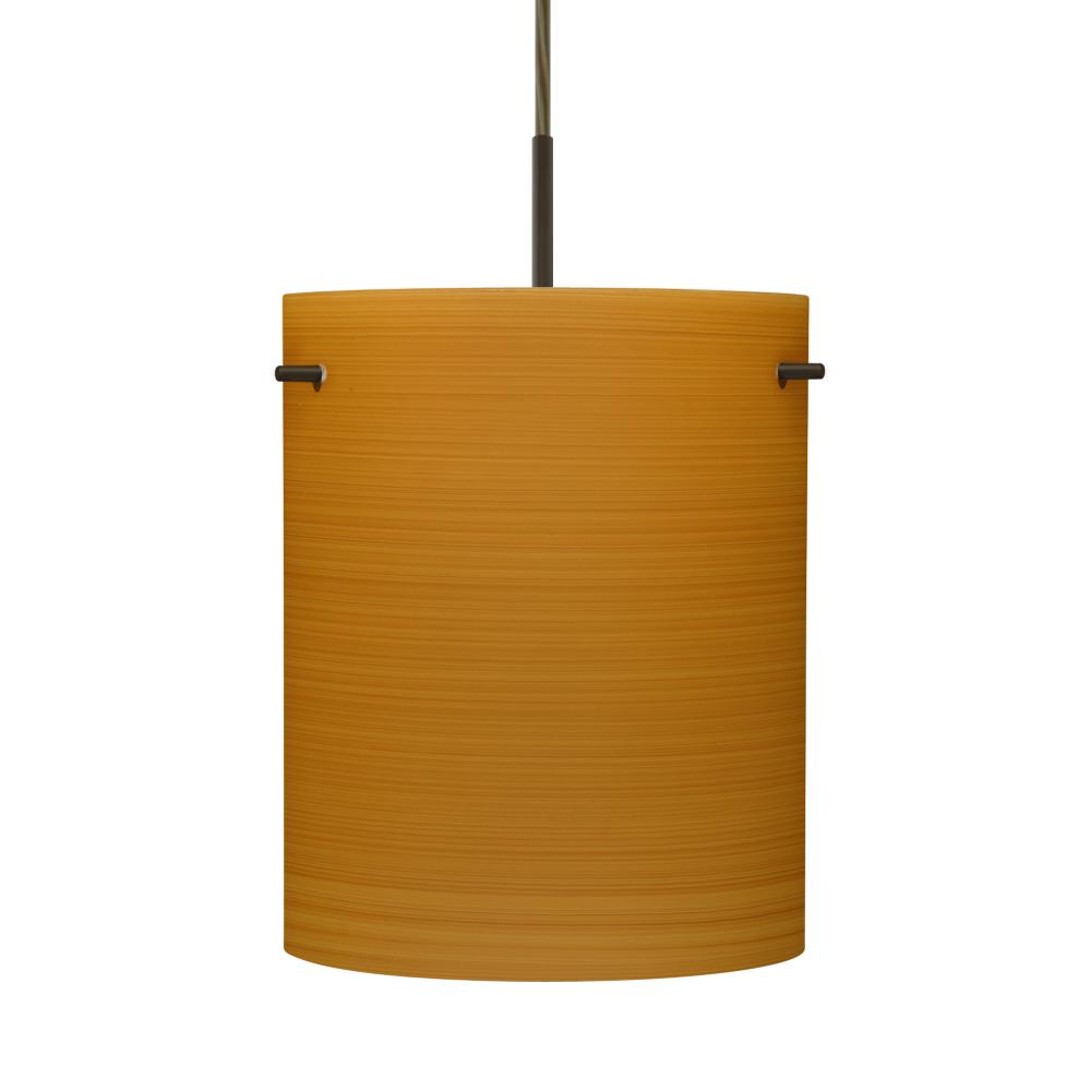 Besa Tamburo 8 Pendant, Oak, Bronze Finish, 1x11W LED