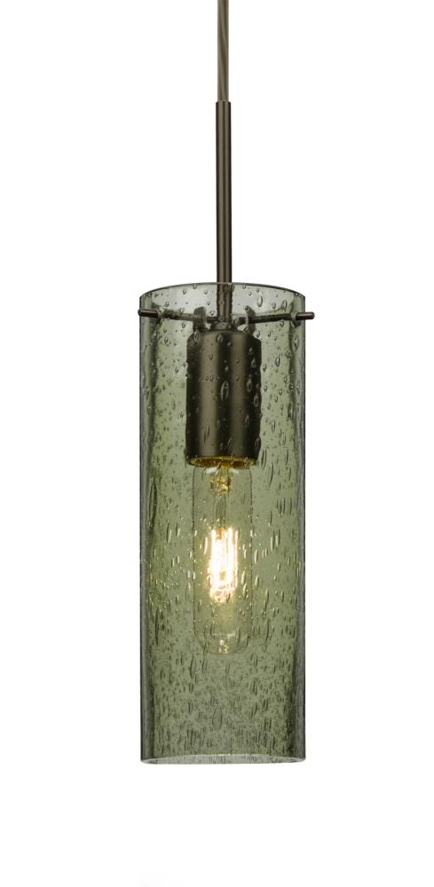 Besa, Juni 10 Pendant For Multiport Canopy, Moss Bubble, Bronze, 1x60W Medium Base