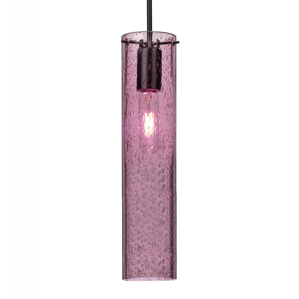 Besa, Juni 16 Pendant For Multiport Canopy, Plum Bubble, Black, 1x4W LED Filament