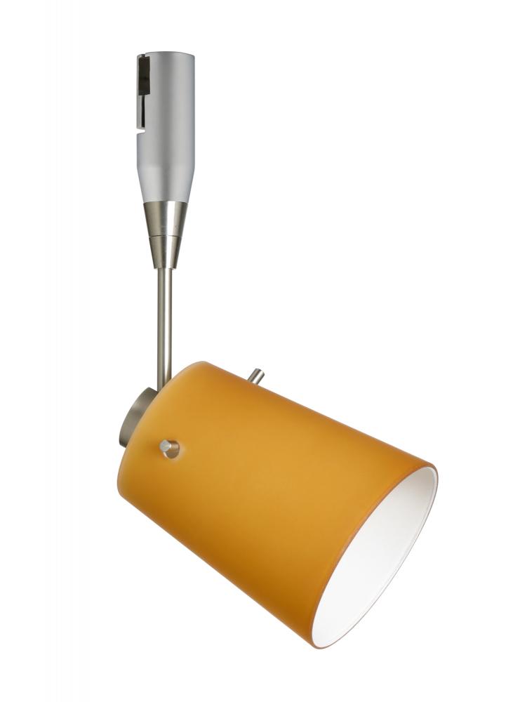 Besa Spotlight With 18" Stem Tammi 3 Satin Nickel Amber Matte 1x50W Halogen Mr16