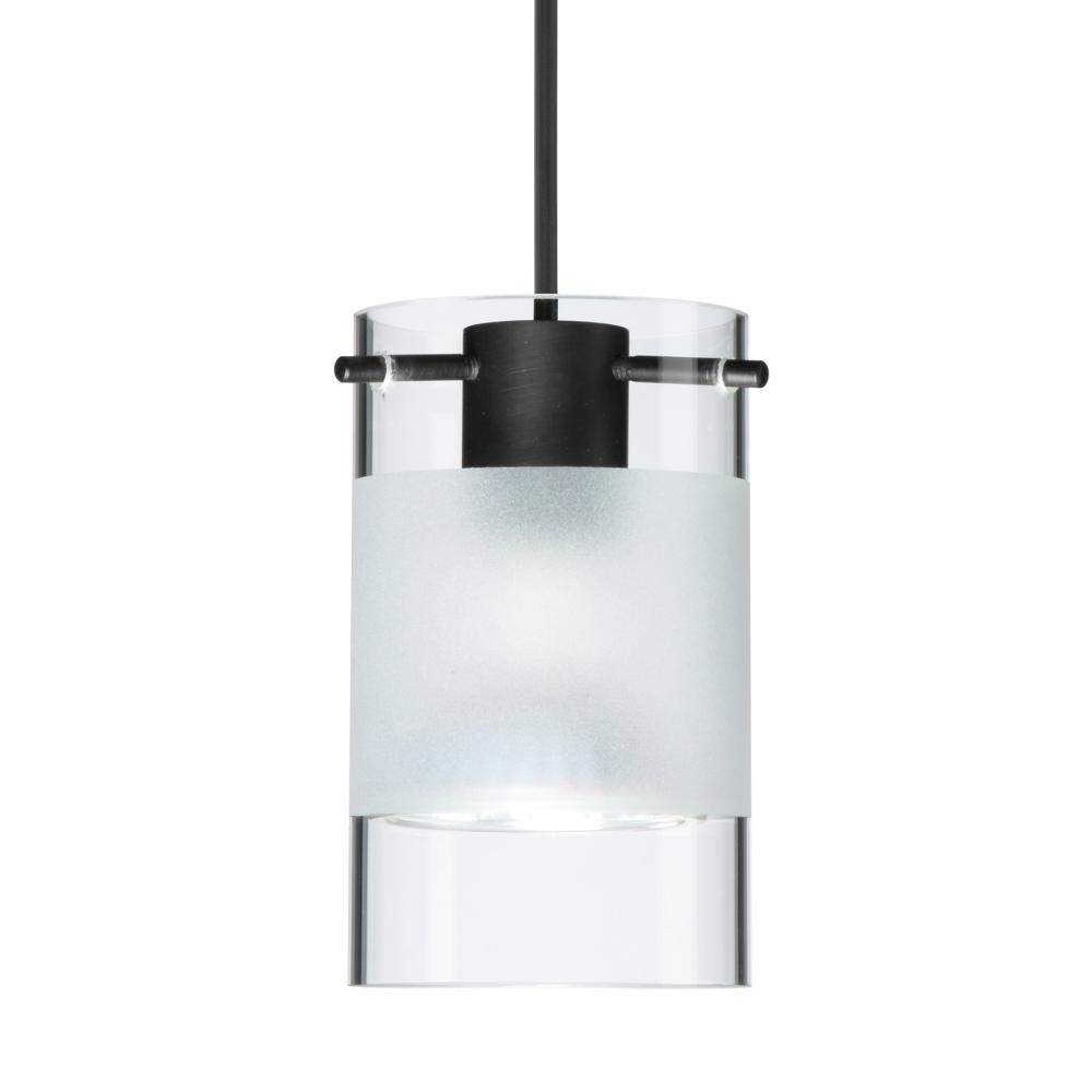 Besa Scope, Pendant Rxp Clear/Frost Black Finish, 1x5W LED Mr16