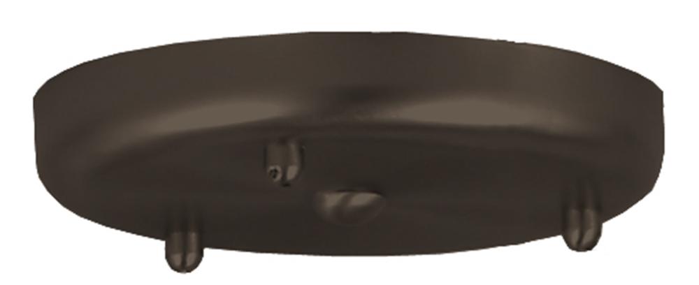 Besa 3-Light Round 12V Multiport Canopy, Bronze, 277V Input