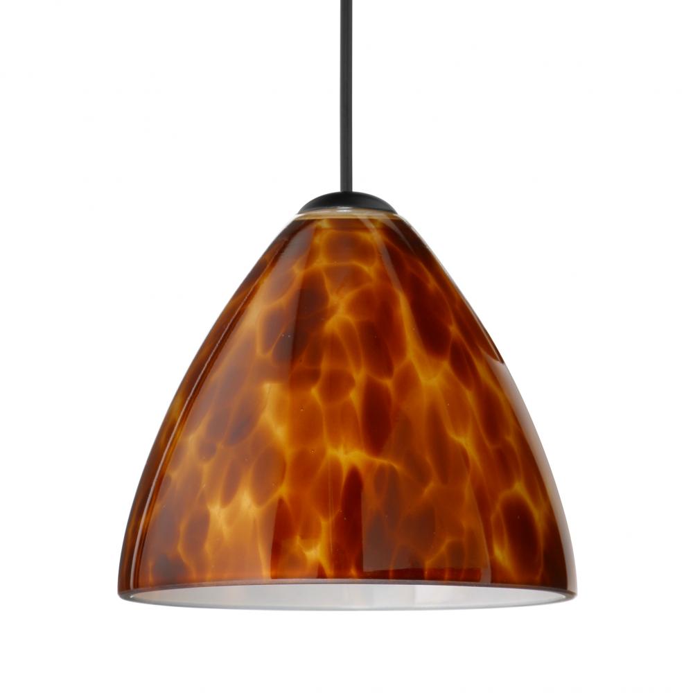 Besa Pendant For Multport Canopy Mia, Black Finish, Amber Cloud 1x5W LED