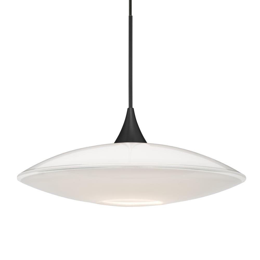 Besa Pendant For Multiport Canopy Spazio, Black Finish, Opal Glossy 1x5W LED