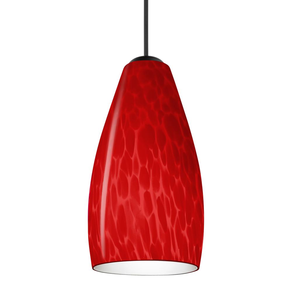 Besa, Karli Cord Pendant for Multiport Canopy, Red Cloud, Black Finish, 1x5W LED