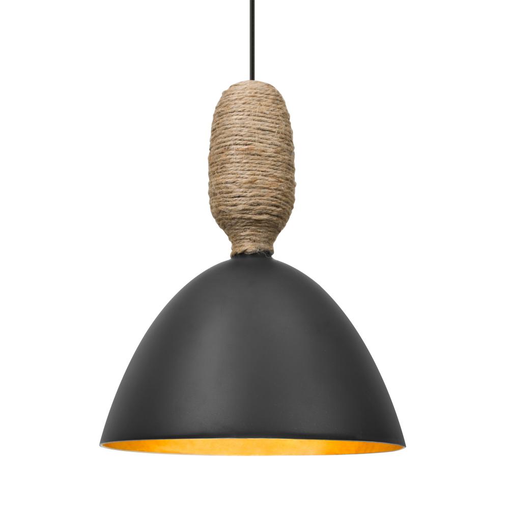 Besa Creed Pendant For Multiport Canopy, Black Finish, With Silver Reflector, Black Finish, 1x9W LED