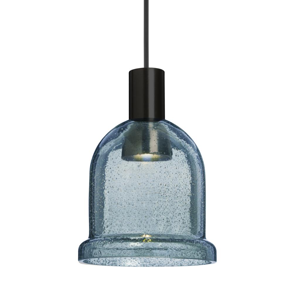 Besa Kiba Pendant For Multiport Canopy, Blue Bubble, Black Finish, 1x3W LED