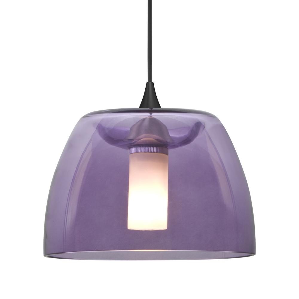 Besa Spur Pendant For Multiport Canopy, Plum, Black Finish, 1x3W LED