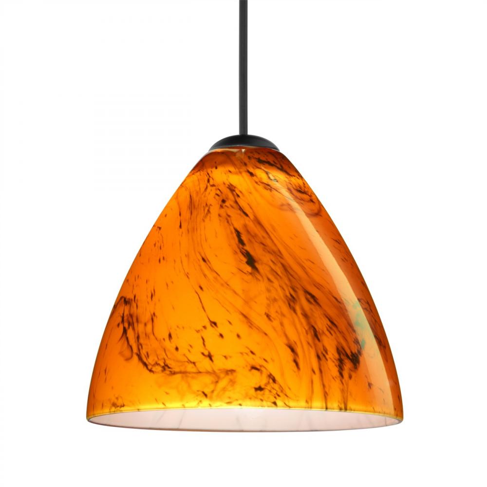 Besa Pendant Mia, Black Finish, Habanero 1x5W LED