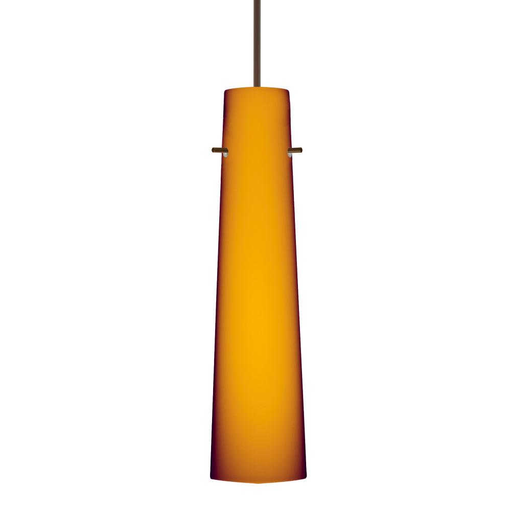 Besa Camino Pendant Bronze Amber Matte 1x50W Halogen, 277V, 0-10V Dimming