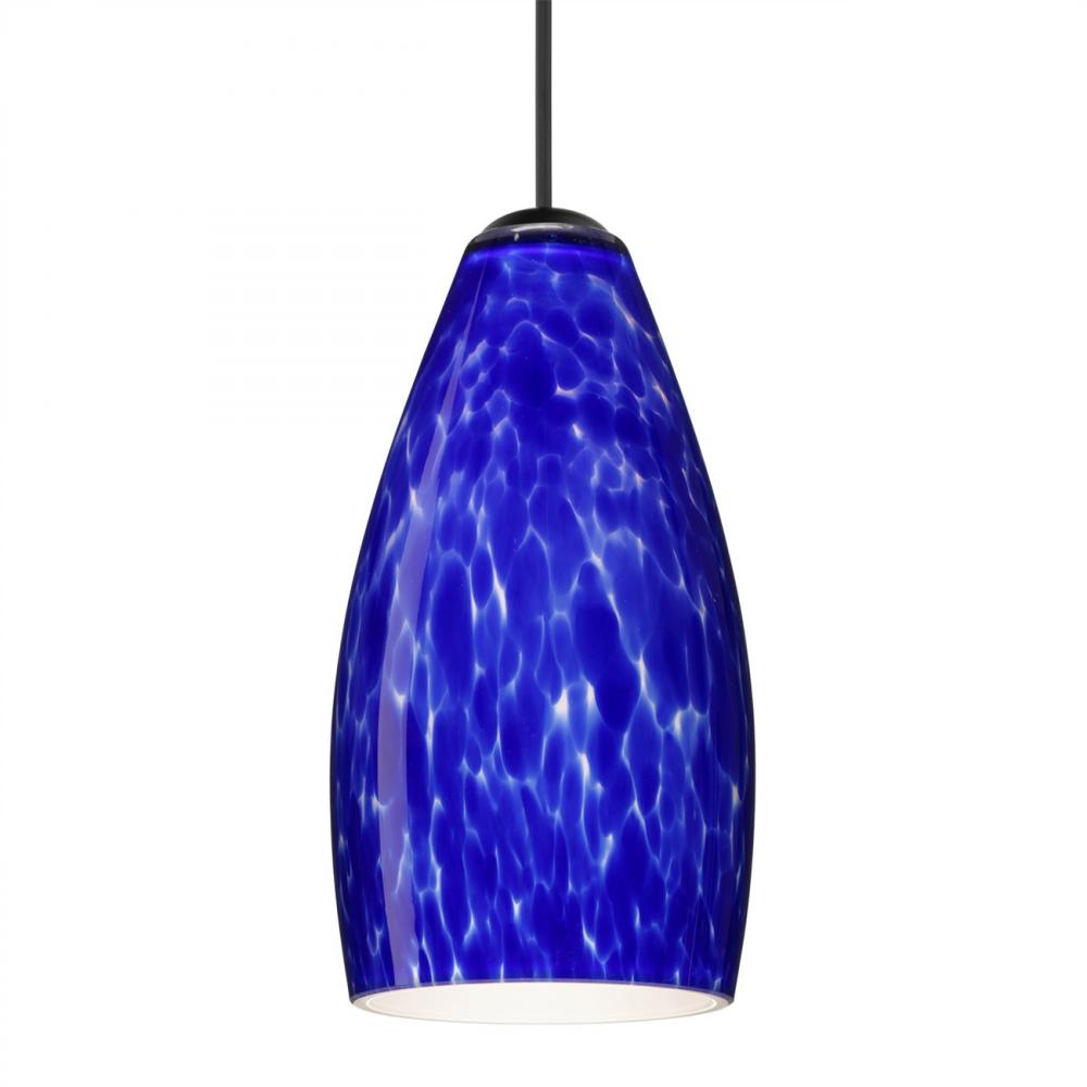 Besa Pendant Karli, Black Finish, Blue Cloud 1x5W LED