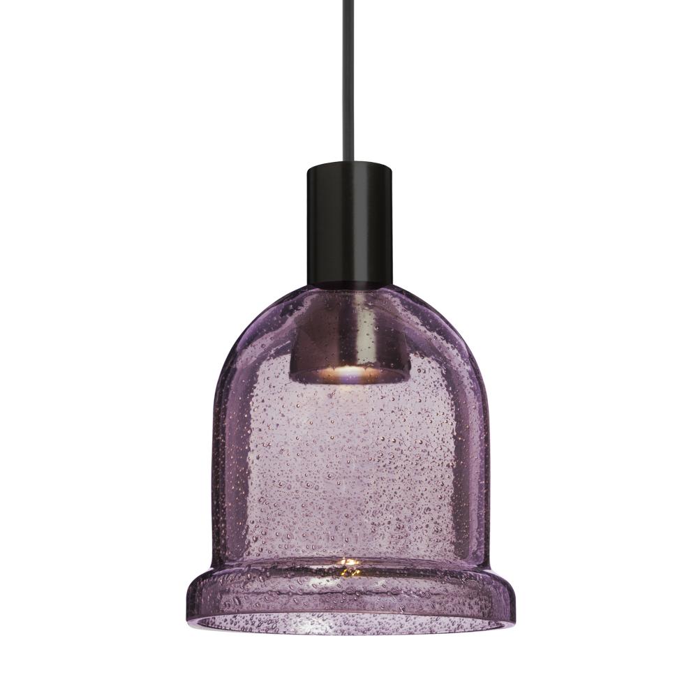 Besa Kiba Pendant, Plum Bubble, Black Finish, 1x3W LED