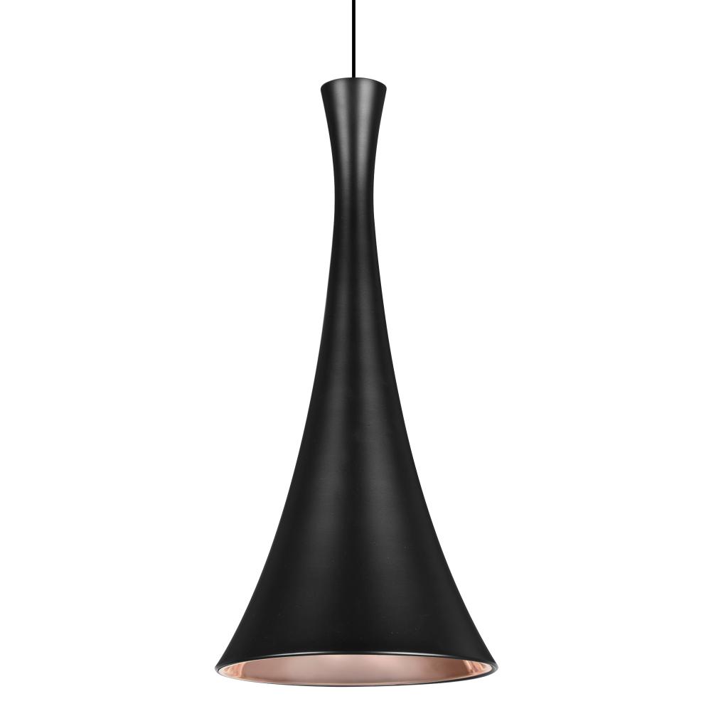 Besa Rondo Pendant, Black Finish, 1x9W LED