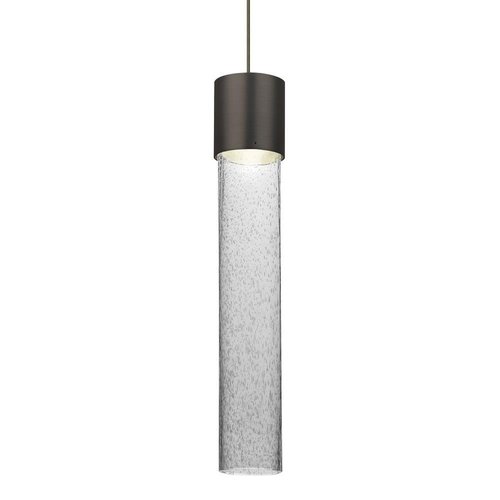 Besa Wanda 12 Pendant, Clear Bubble, Bronze Finish, 1x3W LED