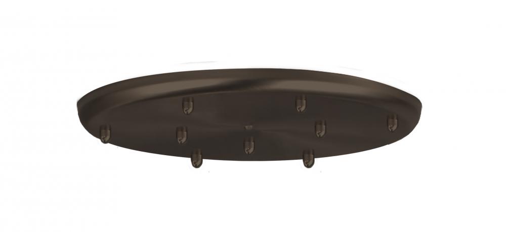 Besa 9-Light Round 12V Multiport Canopy, Bronze