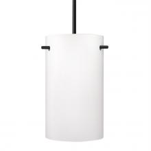 Besa Lighting 1JC-400507-LED-BK - Besa Tamburo 5 Pendant, Opal Matte Black Finish, 1x11W LED