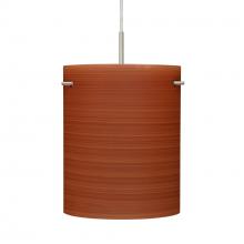 Besa Lighting 1JC-4006CH-LED-SN - Besa Tamburo 8 Pendant, Cherry, Black Finish, 1x11W LED