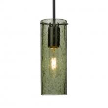 Besa Lighting 1JC-JUNI10MS-EDIL-BK - Besa, Juni 10 Cord Pendant, Moss Bubble, Black, 1x4W LED Filament