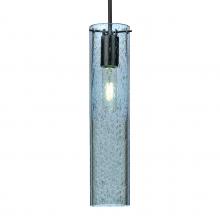 Besa Lighting 1JC-JUNI16BL-EDIL-BK - Besa, Juni 16 Cord Pendant, Blue Bubble, Black, 1x4W LED Filament