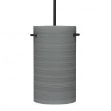 Besa Lighting 1JT-4005TN-LED-BK - Besa Tamburo 5 Pendant, Titan, Black Finish, 1x11W LED