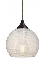 Besa Lighting 1JT-JILLYCL-EDIL-BR - Besa, Jilly Cord Pendant, Vapor Clear, Bronze Finish, 1x5W LED Filament