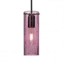 Besa Lighting 1JT-JUNI10PL-EDIL-BK - Besa, Juni 10 Cord Pendant, Plum Bubble, Black, 1x4W LED Filament