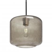 Besa Lighting 1JT-NILES10SM-EDIL-BK - Besa Niles 10 Pendant, Smoke Bubble, Black Finish, 1x4W LED Filament