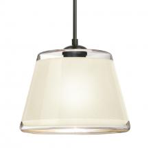 Besa Lighting 1JT-PIC9WH-LED-BK - Besa Pendant Pica 9 Black White Sand 1x9W LED