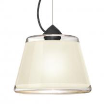 Besa Lighting 1KX-PIC9WH-LED-BK - Besa Pica 9 Pendant 1Kx White Sand Black 1x9W LED