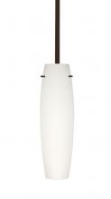 Besa Lighting 1TT-412107-MED-BR - Besa Tu Tu Stem Pendant Bronze Opal Matte 1x40W B10 Med