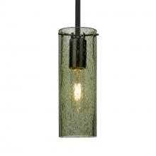 Besa Lighting 1TT-JUNI10MS-EDIL-BK - Besa, Juni 10 Stem Pendant, Moss Bubble, Black, 1x4W LED Filament