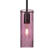 Besa Lighting 1TT-JUNI10PL-EDIL-BK - Besa, Juni 10 Stem Pendant, Plum Bubble, Black, 1x4W LED Filament