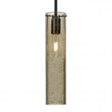 Besa Lighting 1TT-JUNI16LT-EDIL-BK - Besa, Juni 16 Stem Pendant, Latte Bubble, Black, 1x4W LED Filament