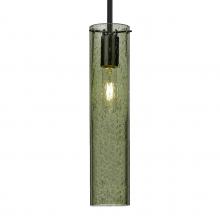 Besa Lighting 1TT-JUNI16MS-EDIL-BK - Besa, Juni 16 Stem Pendant, Moss Bubble, Black, 1x4W LED Filament