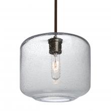 Besa Lighting 1TT-NILES10CL-BR-L - Besa Niles 10 Pendant, Clear Bubble, Bronze Finish, 1x60W Medium Base T10, 15Ft. Cord