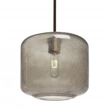 Besa Lighting 1TT-NILES10SM-BR-L - Besa Niles 10 Pendant, Smoke Bubble, Bronze Finish, 1x60W Medium Base T10, 15Ft. Cord