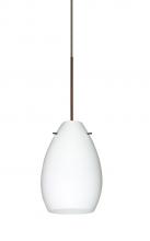 Besa Lighting 1XC-171307-BR - Besa Pendant Pera 6 Bronze Opal Matte 1x50W Halogen