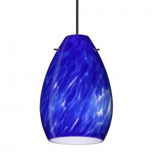 Besa Lighting 1XC-171386-LED-BK - Besa Pendant Pera 6, Black Finish, Blue Cloud 1x5W LED