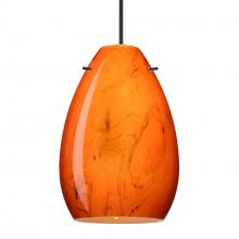 Besa Lighting 1XC-1713HB-LED-BK - Besa Pendant Pera 6, Black Finish, Habanero 1x5W LED