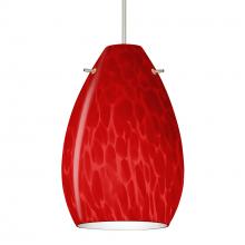 Besa Lighting 1XC-1713RC-SN - Besa, Pera 6 Cord Pendant, Red Cloud, Satin Nickel Finish, 1x50W MAX GY6.35 Base