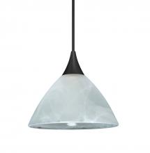 Besa Lighting 1XC-174352-LED-BK - Besa Pendant Domi, Black Finish, Marble 1x6W LED