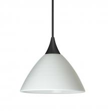 Besa Lighting 1XC-1743KR-LED-BK - Besa Pendant Domi, Black Finish, Chalk 1x6W LED