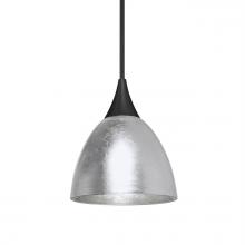 Besa Lighting 1XC-1758SF-LED-BK - Besa Divi Pendant, Silver Foil, Black Finish, 1x9W LED