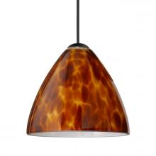 Besa Lighting 1XC-177918-LED-BK - Besa Pendant Mia, Black Finish, Amber Cloud 1x5W LED