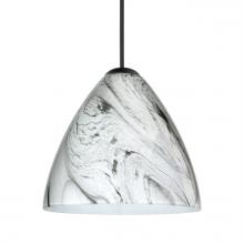 Besa Lighting 1XC-1779MG-LED-BK - Besa Pendant Mia, Black Finish, Marble Grigio 1x5W LED