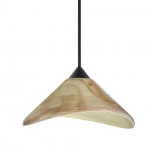 Besa Lighting 1XC-191383-LED-BK - Besa Pendant Hoppi, Black Finish, Mocha 1x3W LED