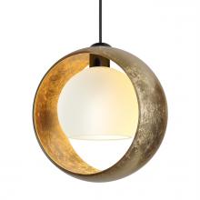 Besa Lighting 1XC-4293GG-LED-BK - Besa Pendant Pogo, Black Finish, Gold/Inner Gold 1x5W LED